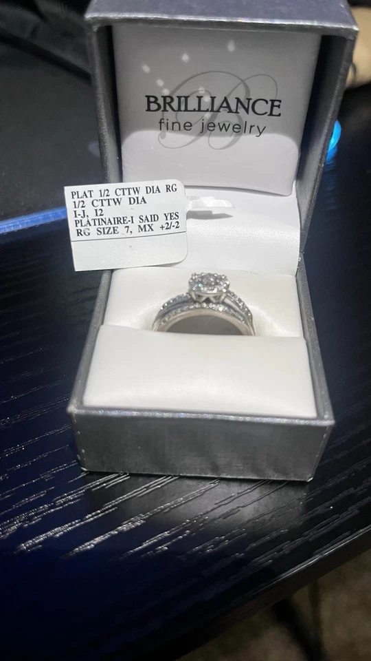 Ювелирное кольцо с бриллиантом и ремешком Brilliance — размер 7 - Изображение 3 из 4