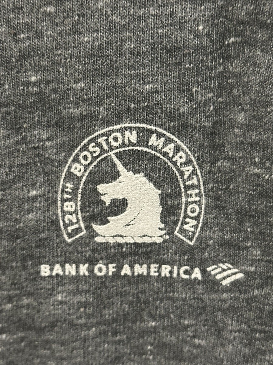 Adidas 128th Boston Marathon 2024 Crewneck Sweatshirt XL Gray Bank of America View 2