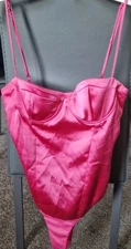 Zara Satin Camisole Underwire Bodysuit Pink Size XS 