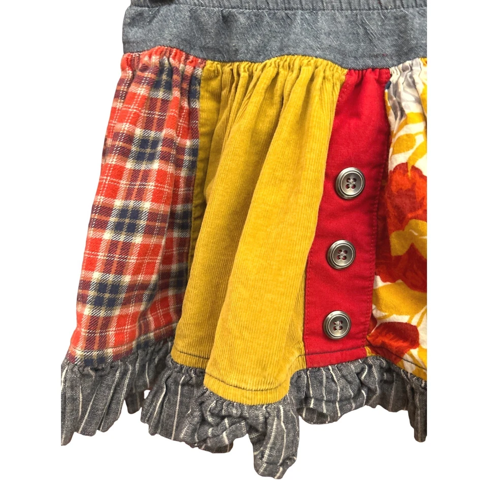 Falda Persnickety Niñas Talla 5 Años Patchwork Volantes Colorida Caprichosa Foto 2 de 4