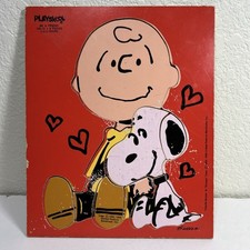 Vintage - PLAYSKOOL - Wooden Puzzle - PEANUTS SNOOPY - 1958 - Charlie Brown