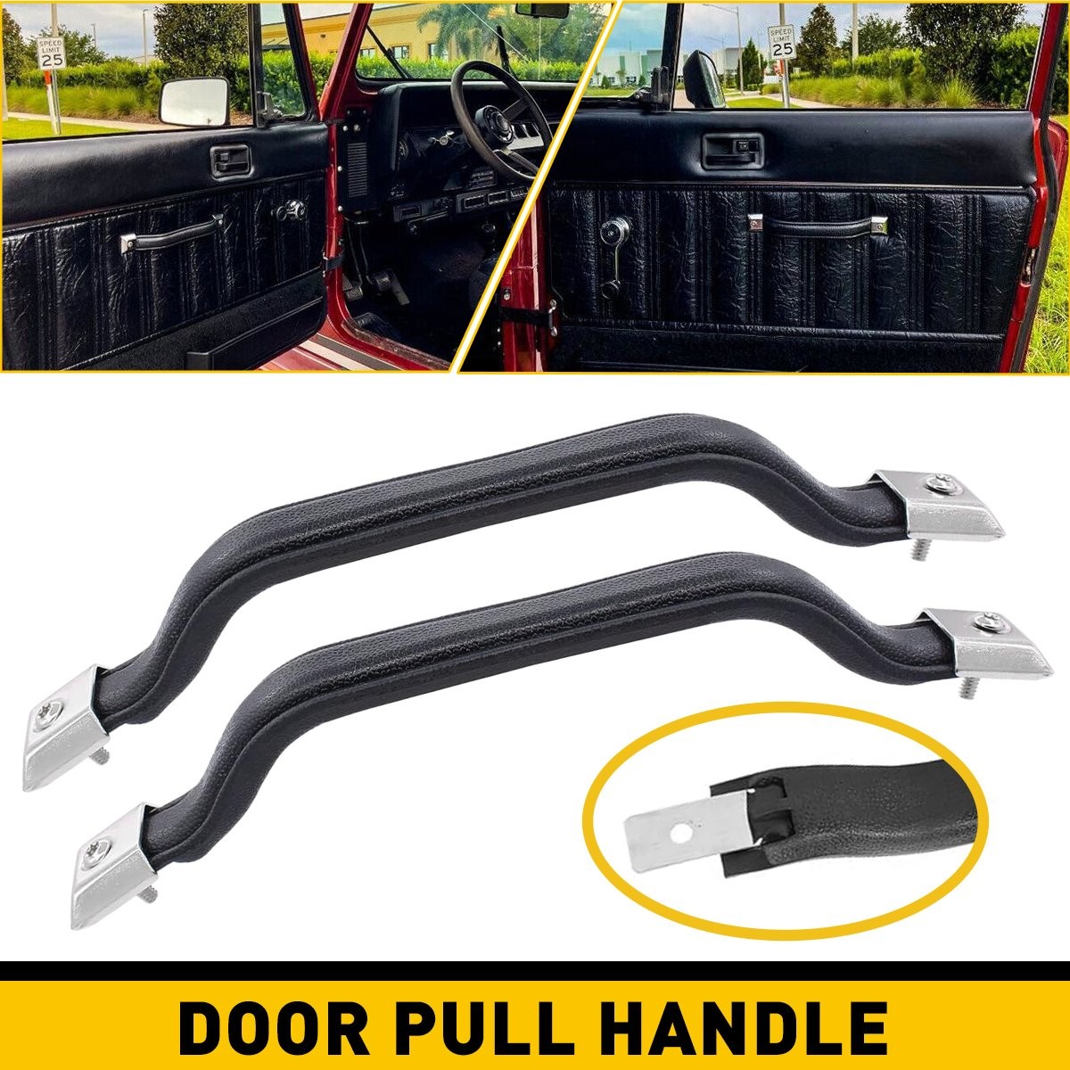 2x Interior Door Handle Strap Pull 1987-1995 For Jeep Wrangler YJ Front RH LH US