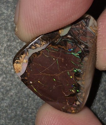 12.7ct UNIQUE Koroit Matrix Boulder Opal Polished Blue/Green Color On Both Sides