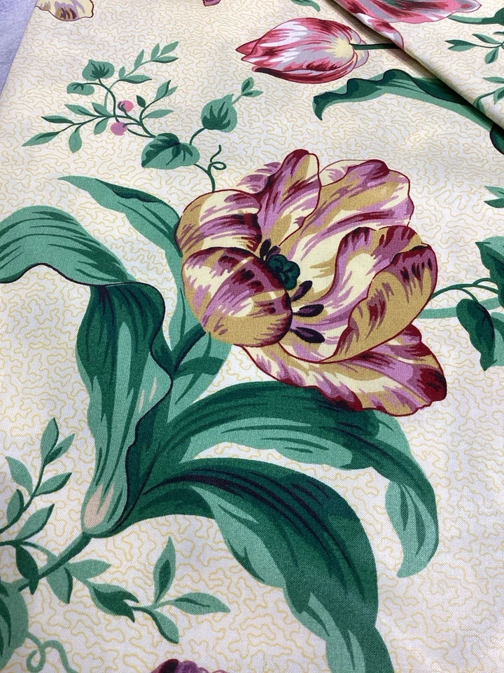 3 Yds TITLEY MARR Fabric Cotton Chintz "Tulip" Floral NEW GORGEOUS England - Image 3 of 4