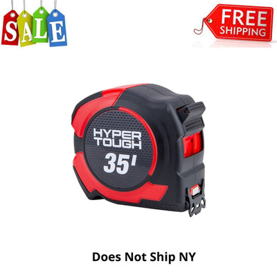 Hyper Tough 35-Foot Magnetic Tape Measure Heavy Duty Rubber Grip Inches