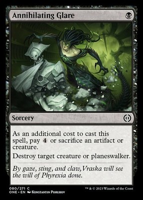 Annihilating Glare Light Play, English Magic the Gathering MTG Phyrexia: All Wil