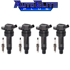 4Pcs Ignition Coil & IRIDIUM Spark Plug Kits for Kia Forte Koup Forte5 Hyundai