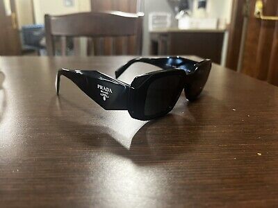 Prada SPR-17W 1AB-5S0 Sunglasses Women's Black/Dark Grey Prada SPR-17W 1AB-5S0 Sunglasses Women's Black/Dark Grey