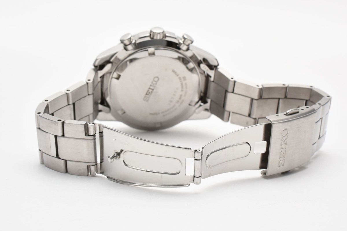N MINT] Seiko 6T63-00D0 Chronograph SSB025 White Quartz
