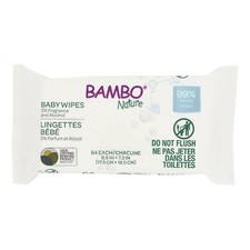 Bambo Nature Wipes Baby 99 Water 64 Pack Pack of 12