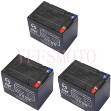 3Pcs 12V 12Ah 6-DZM-12 Battery Electric Vehicles Scooter ATV Quads Go Kart Buggy