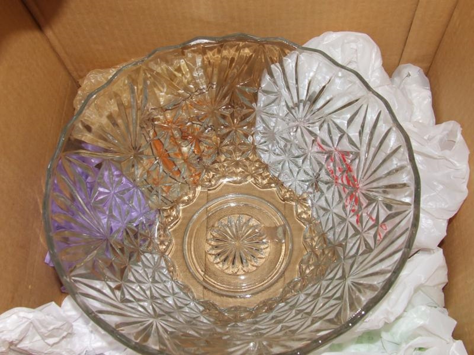 Vintage 1986 PUNCH BOWL Anchor Hocking ARLINGTON Original Box COMPLETE ...