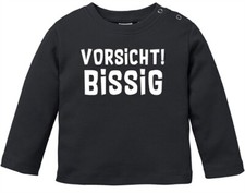 Baby Langarmshirt lustiger Spruch Vorsicht bissig witzige Geschenke Babyshirt