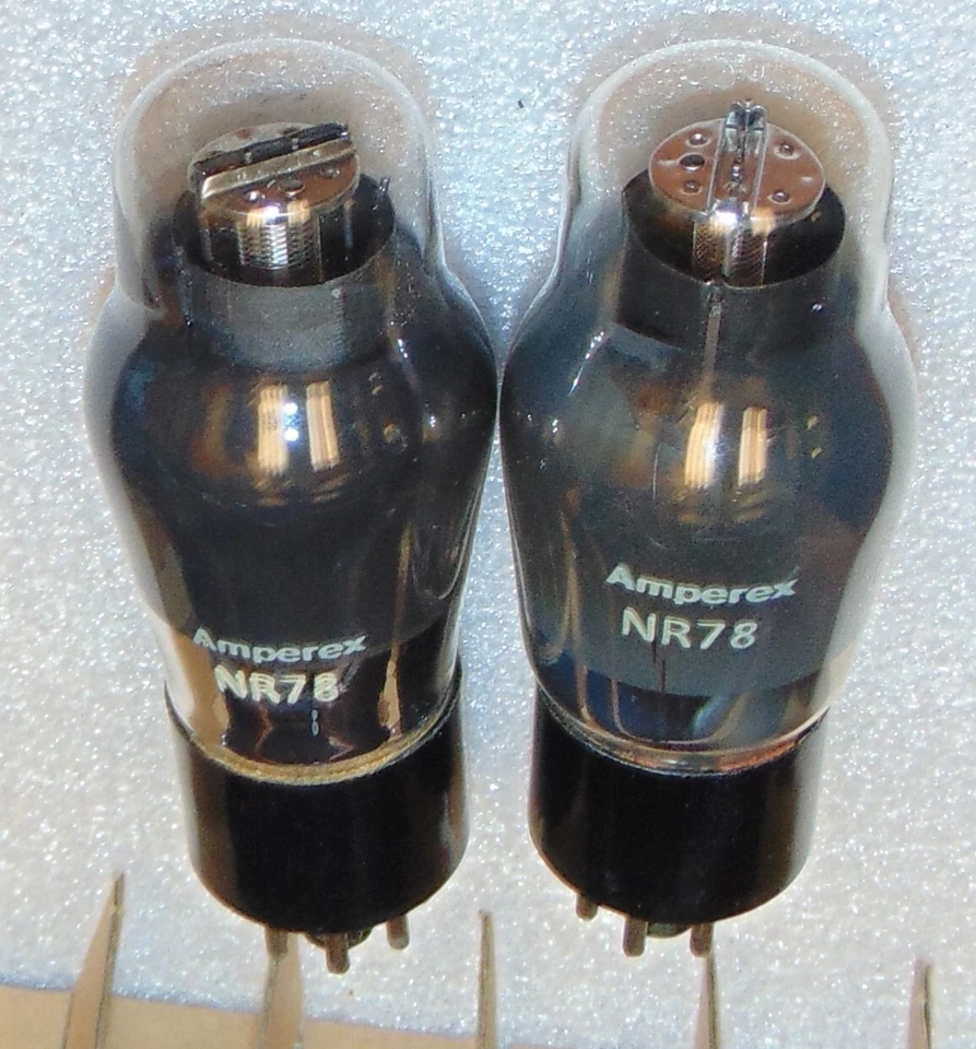 MEGA RARO NOS PAR AMPEREX NR78 / 6C5G W1528 LATAS ABIERTAS PLACAS AÑOS 40 HECHAS EN EUROPA Foto 4 de 4