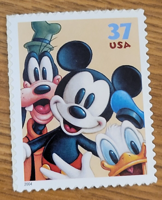 Scott #3865 Goofy-Mickey Mouse-Donald Duck MNH 37 Cent 2004 U.S.