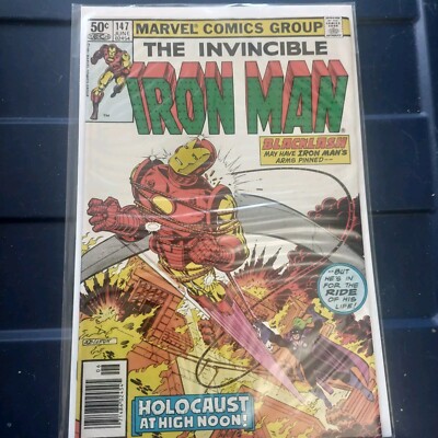 The Invincible Iron Man #147 Newsstand Backlash VF+ 1981 Marvel Comics VINTAGE