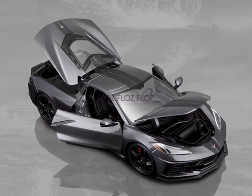 1:18 for Maisto for Chevrolet for Corvette for C8 for Stingray Coupe 2020 grey - Picture 4 of 11
