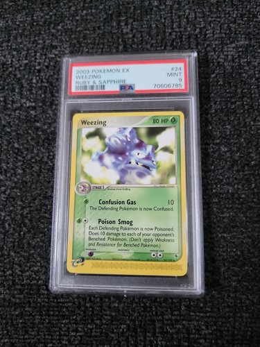 Pokémon EX Ruby & Sapphire Regular Finish Weezing eReader 24/109 PSA 9! PK549 - Picture 1 of 2