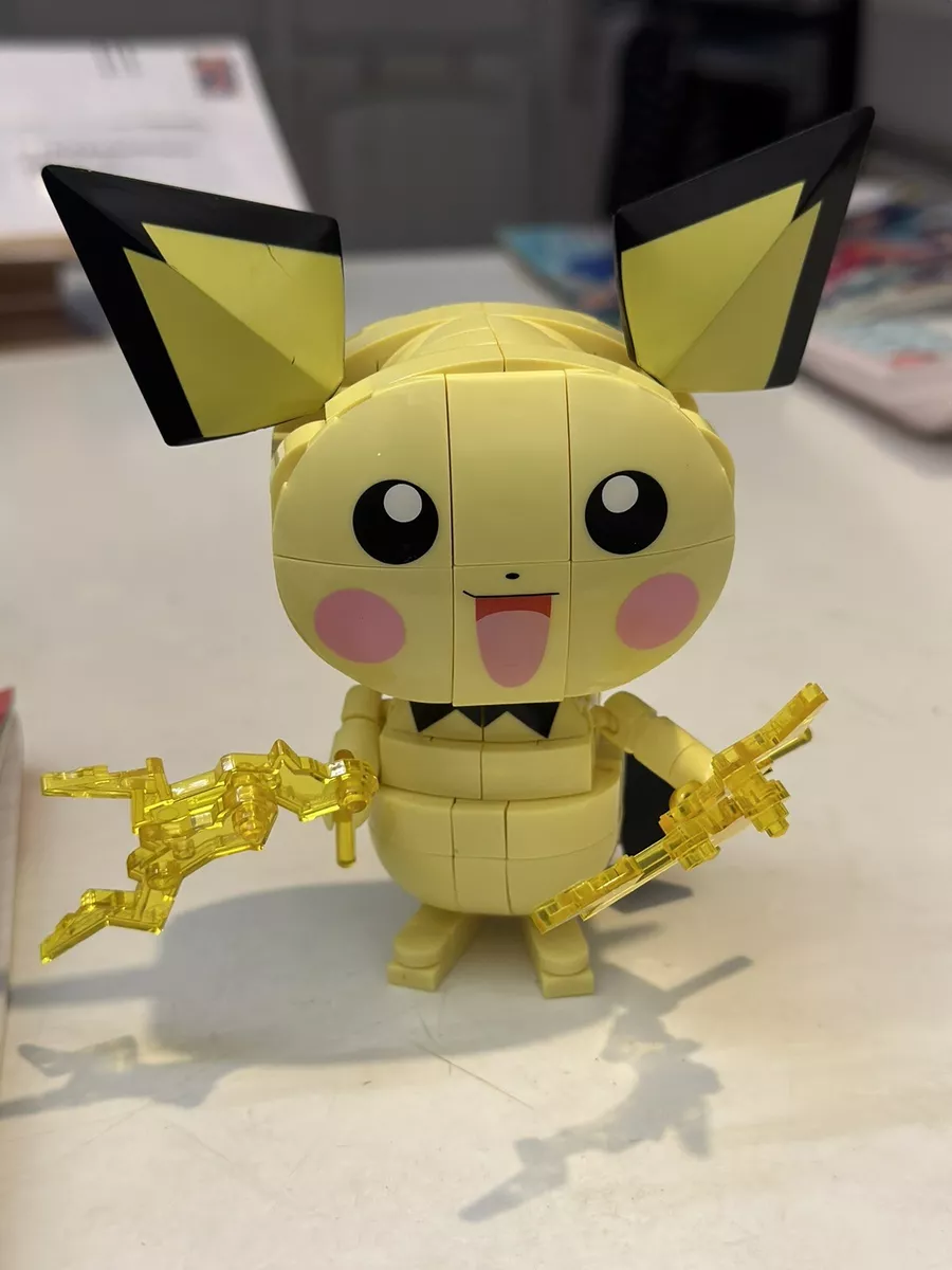 ​MEGA Pokémon Action Figures Toy Building Set, 4 Inch Pikachu, Raichu and  Pichu Build n Show Pikachu Evolution Trio with Poke Ball Pin