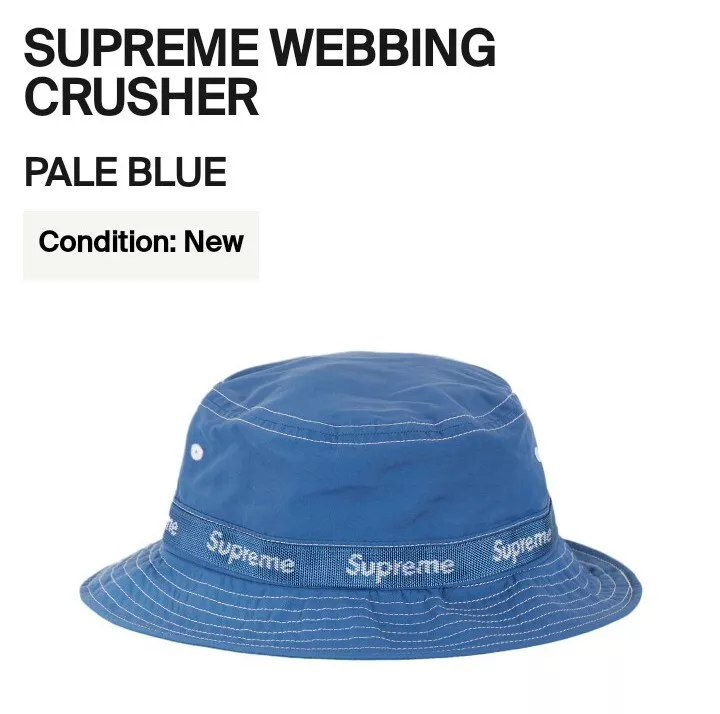 Size M/L - Supreme Webbing Crusher (Pale Blue)(FW22)