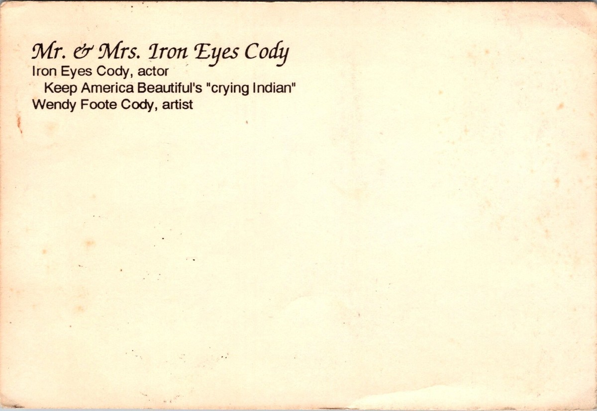 Native American Indian Iron Eyes Cody American Actor Postcard | eBay display picture 1