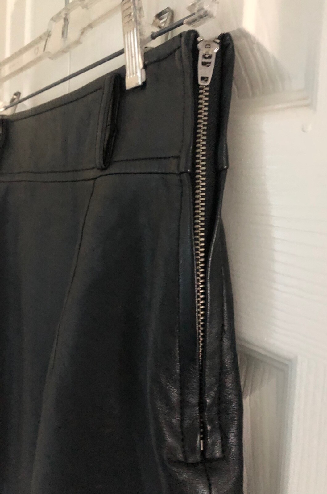 NASTY GAL Black Faux Leather Asymmetrical Skirt -… - image 10