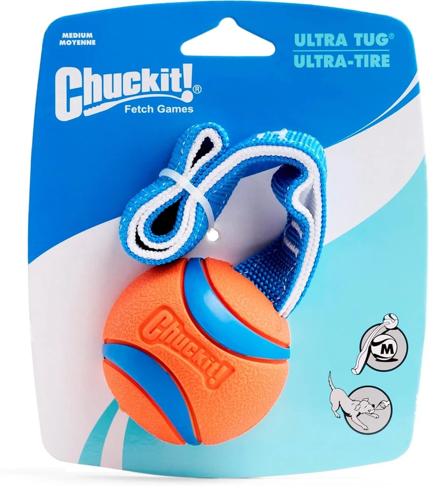 Chuckit Ultra Tug 狗玩具,(中等)取狗球拖船玩具狗 20-60 Pou — 第 3/4 张图片