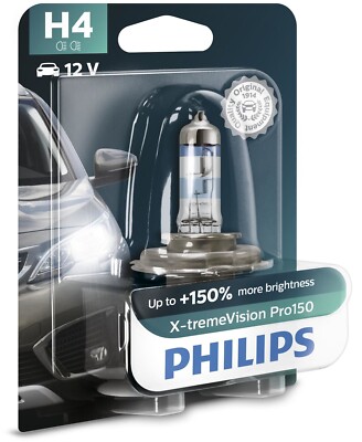 Philips | H4 X-tremeVision Pro150 (1 Stk.) (12342xVPB1) 