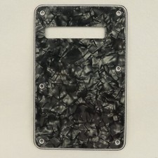 Standard Strat Style Guitar Cavity Cover Tremolo Back Plate , 3 ply Black Pearl