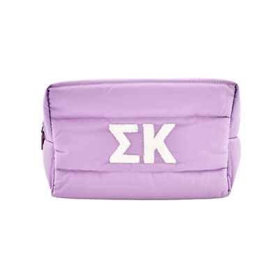 Sorority Shop Sigma Kappa Makeup Bag - Puffer Style with Sorority Letters, Tr...