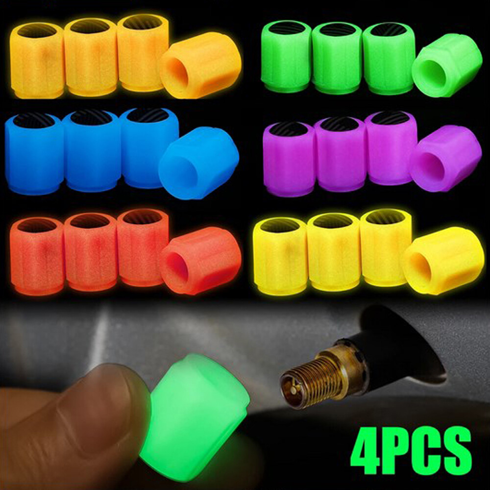 Tire Valve Stem Caps for Car, 4 Fluorescent Air Caps Cover, Illuminated Tire Valve Stem Caps, Tire Pressure Caps for Car, Truck, SUV, Motorcycles Tire Valve Stem Caps for Car, 4 Fluorescent Air Caps Cover, Illuminated Tire Valve Stem Caps, Tire Pressure Caps for Car, Truck, SUV, Motorcycles