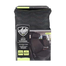 Auto Drive Motion Seat Covers - 2-Pack, Polyester, Fits Most Cars (18800)