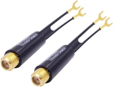 Fancasee 2 Pack Gold Plated 75 Ohm to 300 Ohm UHF/VHF/FM Matching Transformer Co