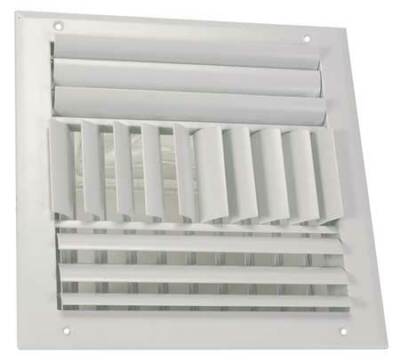 Zoro Select 4Mjl1 Sidewall/Ceiling Register , 12 X 12 , White ,