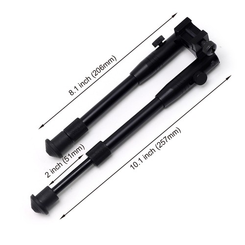 Adaptador de montaje Picatinny de 20 mm con retorno de resorte ajustable bípode táctico de 8-10 pulgadas - Imagen 8 de 11