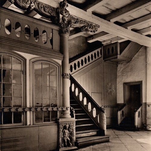 Vintage RPPC Diele Hall Johannisstraße Interior Staircase Lubeck Postcard