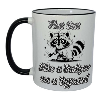 Flat Out Kaffeebecher Dachs Tier lustig Geburtstagsgeschenk Arbeit Büro Geschenk Tasse Pa