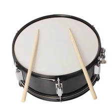 Glarry Marching Snare Drum 14"x5.5" Transparent Black