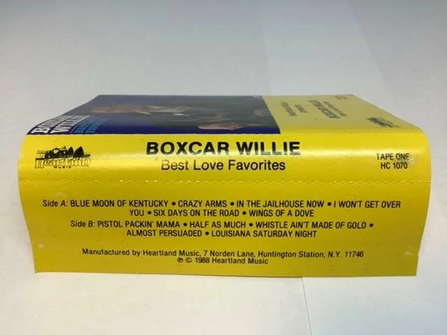BOXCAR WILLIE Cassette BEST LOVE FAVORITES TAPE 1 1988 Heartland Music HC-1070 - Image 2 of 4