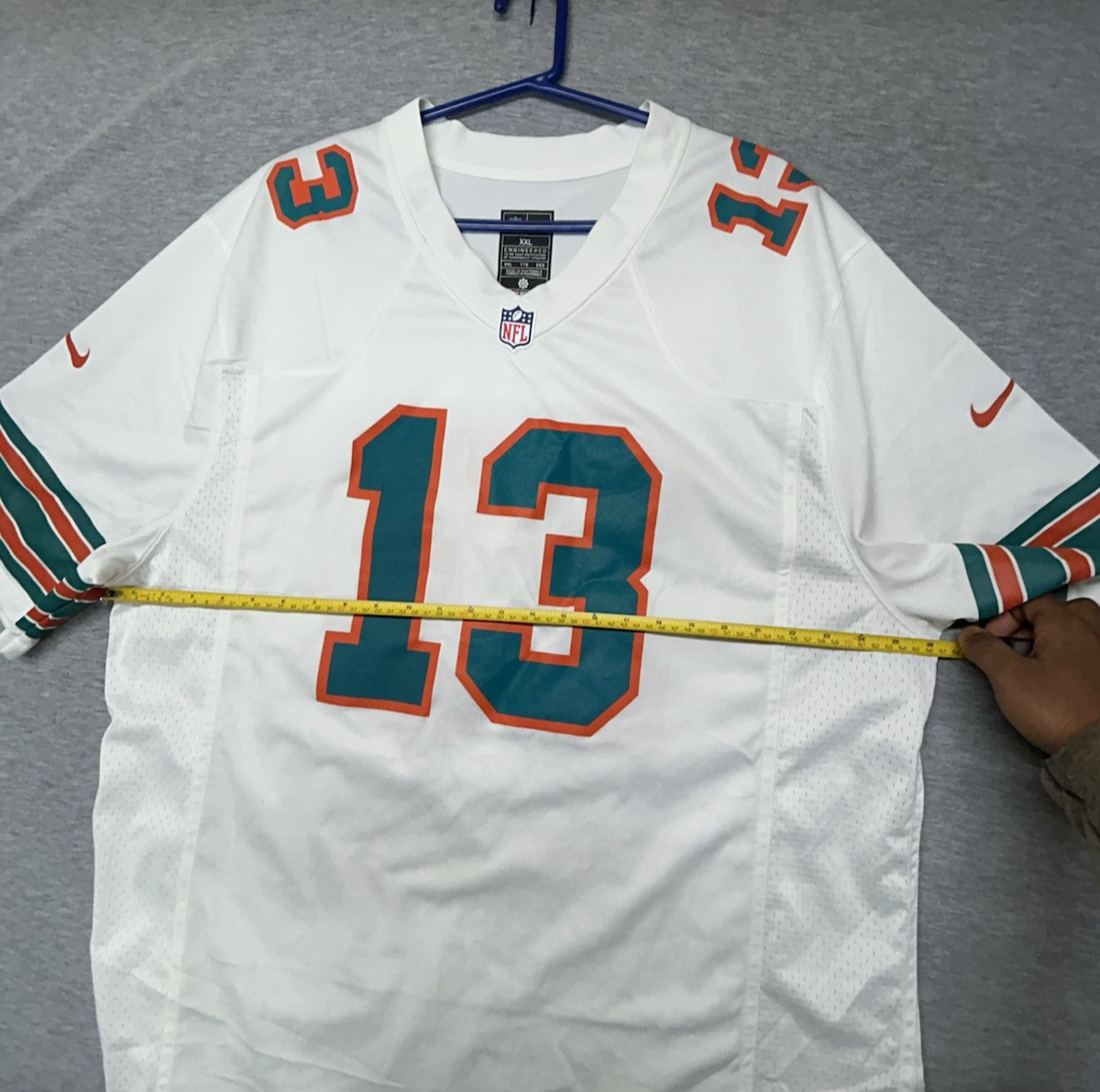 # NIKE NFL MARINO 13 アメフト　ゲームシャツ ユニフォーム Nike On Field NFL orange M Miami Dolphins # Dan Marino 13