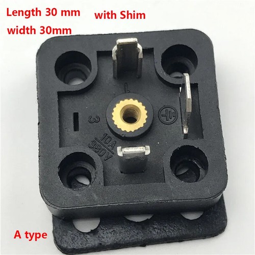 10 Pcs/lot Connector Box Square Base Solenoid Valve Plug Socket - Picture 6 of 11