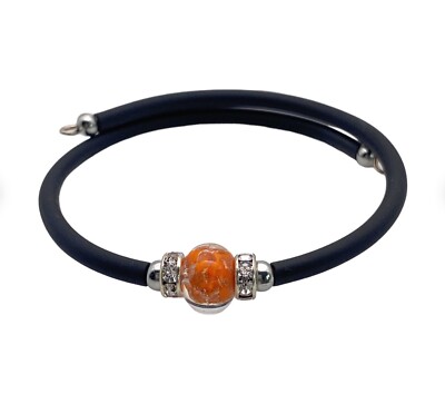 Murano Glas Armband, zierliches 8 mm Murano Glas Memory Draht Perlenarmband MGBR1