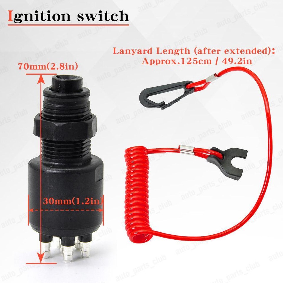 OMC BRP 1996 Up Johnson Evinrude Ignition Switch Lock Assembly - Foto 11