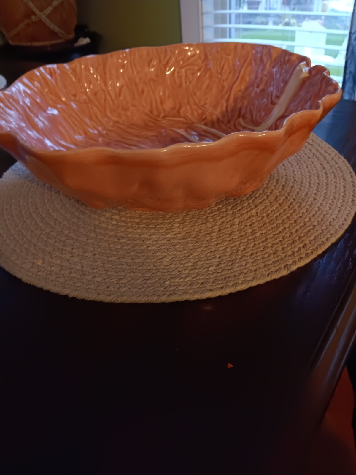 Bordallo Pinheiro large Majolica Pink Cabbage Leaf Bowl eBay