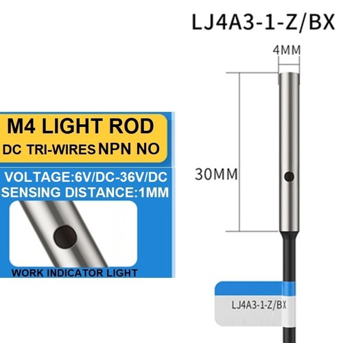 Micro Inductive Proximity Switch50mA Second Third Line NPN NO/NC Metal Induction - Picture 16 of 33