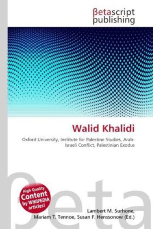 Walid Khalidi Lambert M. Surhone (u. A.) Taschenbuch Englisch Ean