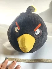 Angry Birds Bomb Plush Black 8" Mighty Mojo Toys 2022 Game Stuffed Animal Doll