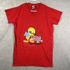 A1 Vintage Looney Tunes Tweety Bird Supercool V Neck Sleep Shirt Womens Small