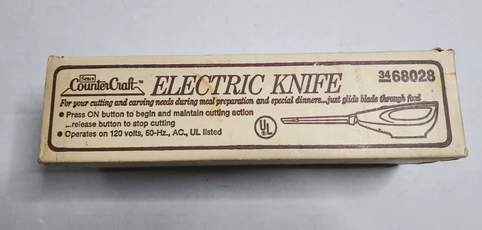 CUCHILLO DE TALLA ELÉCTRICO VINTAGE SEARS ROEBUCK & CO PROBADO Foto 3 de 4