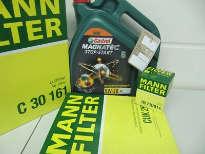 MANN Ölwechselsatz und 5Ltr. CASTROL 5W30 Motoröl FORD Mondeo III